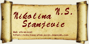 Nikolina Stanjević vizit kartica